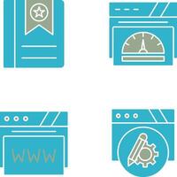 Bookmark and Speedometer Icon vector