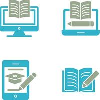 Digital Learning and Written Icon vector