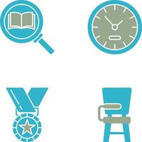 Search and ClockSnack and Money Icon vector