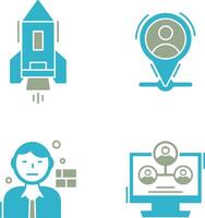 Start Up and Placeholder Icon vector