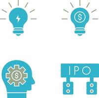 Light Bulb and Light Bulb Icon vector