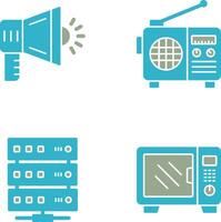 Megaphone and Radio Icon vector