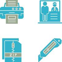 Printer and Cash Deposit Icon vector