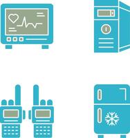 cardiograma y UPC icono vector