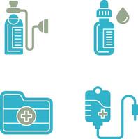 Oxygen and Dropper Icon vector
