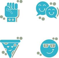 Fist and Chatting Icon vector