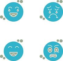 Loughing and Unhappy Icon vector