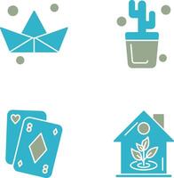 Origami and Cactus Icon vector