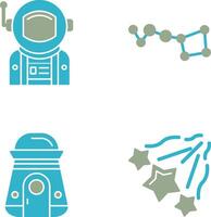 big dipper and astronaut Icon vector