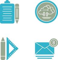 clipboard and cloud data Icon vector