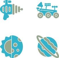 laser gun mars rover Icon vector