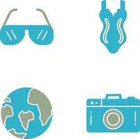 Sun Glasses and Swim Icon vector