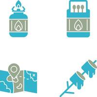 Camping Gas and Matches Icon vector