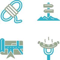 Direction and Rope Icon vector