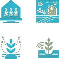 Farm House and Nature Icon vector