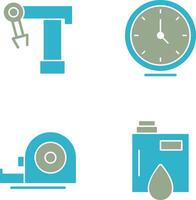 Robotic Arm and Clock Icon vector