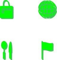 handbag and globe Icon vector
