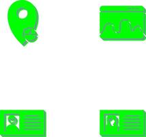 location statistics and webpage statistics Icon vector