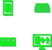phone gambling and pack of bills Icon vector