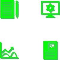 write feedback and computer settings Icon vector