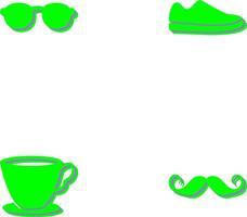 Sunglasses and Shoe Icon vector