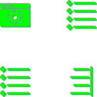 settings and numbered lists Icon vector