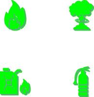 flame and bomb blast Icon vector