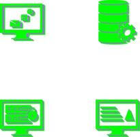 digital marketing and database management Icon vector