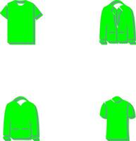 Plain T Shirt and Stylish Jacket Icon vector