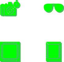 glasses and timer on camera Icon vector