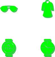 Ladies Shirt and Sunglasses Icon vector