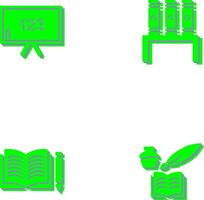 Classroom Board and Bookstand Icon vector