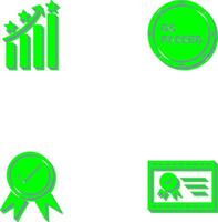 Reputation Management and QC Passed Icon vector