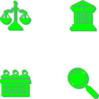 Balance and Courthouse Icon vector