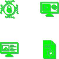 Data Security and Content Production Icon vector