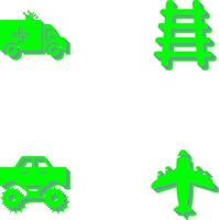Ambulance and Train tack Icon vector