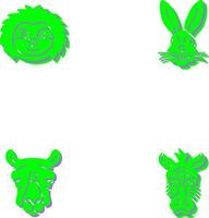 Sloth and Rabbit Icon vector