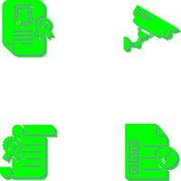 Document and Cctv Icon vector