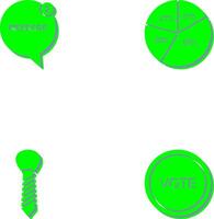 Message Bubbles and Pie Chart Icon vector