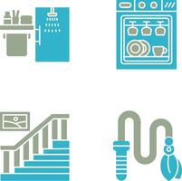 Shower and Dishwasher Icon vector