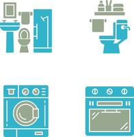 Bath and Toilet Icon vector