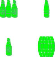 Beer Bottles and alcohol Icon vector