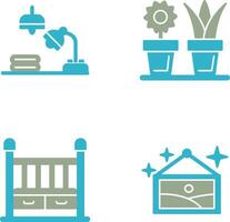 Lamps and House Plants Icon vector