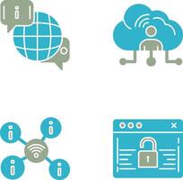 chat and network Icon vector
