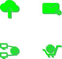 Upload to Cloud and Message Settings Icon vector