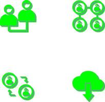 Connected Profiles and relation Icon vector