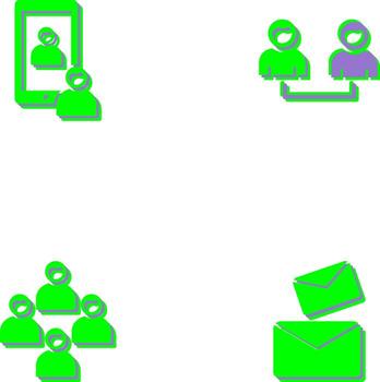 Call and Connected users Icon vector