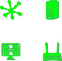 Internet and Server Network Icon vector
