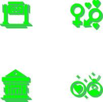 Wedding and Genders Icon vector