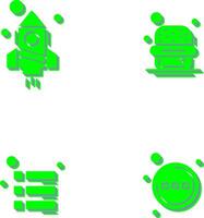 Rocket and Burger Icon vector